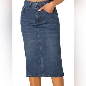 NWT Allegra K Blue Denim Skirt size xl (16-18)